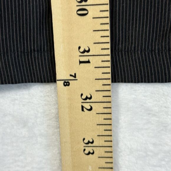 Michael Brandon Shirt Men’s Large Short Sleeve Button Down Black‎ Stripped Shirt - Picture 6 of 12